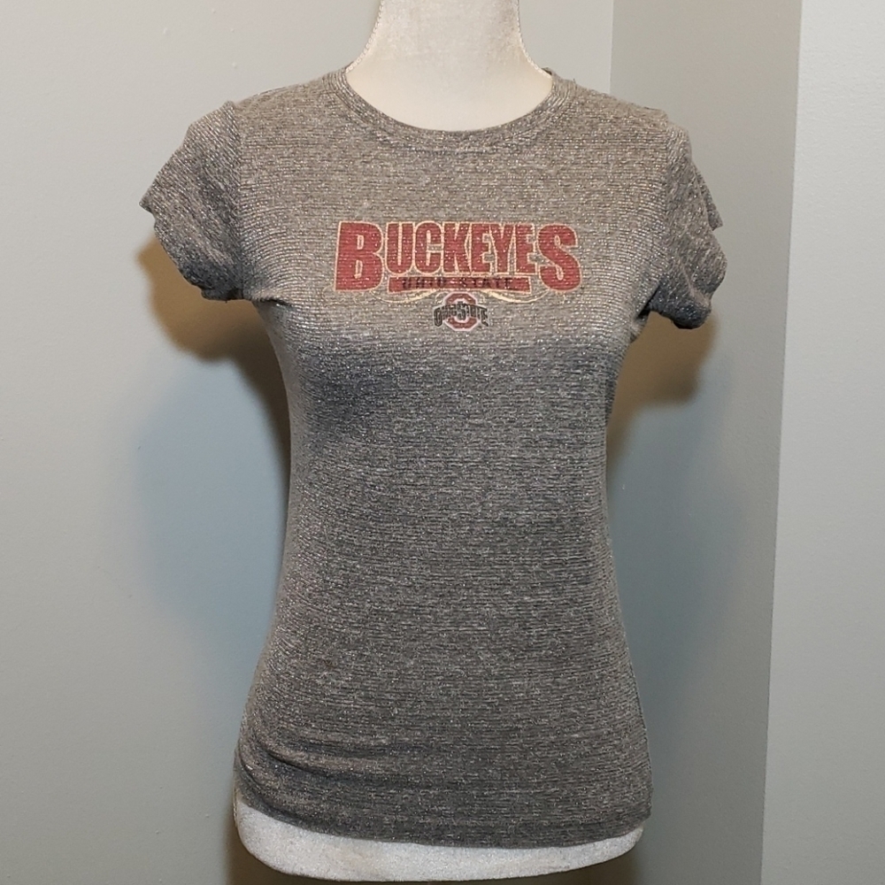 CAMPUS Lifestyle Ohio State Fitted Tee Silver&Grey